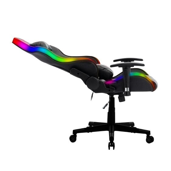 Neo Black Faux Leather Gaming Chair with LED Lights