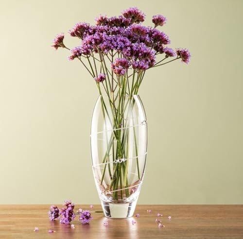 Diamante 'Swirl' Hand Cut Bud Vase - 18cm