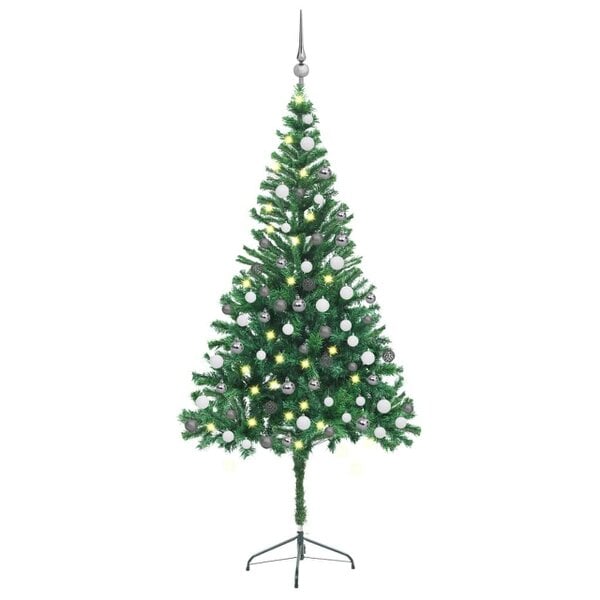 Berkfield Artificial Christmas Tree with LEDs&Ball Set 180cm 564 Branches