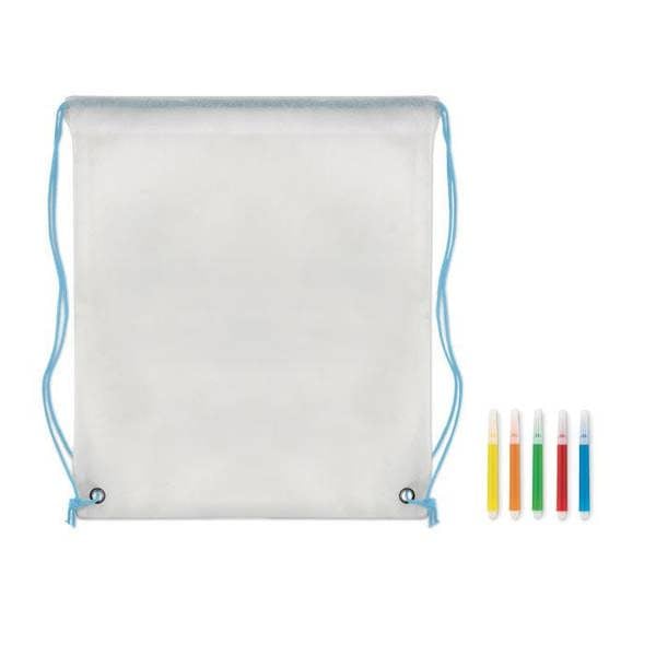 MidOcean Carrydraw Non-Woven Drawstring Bag - Baby Blue - 