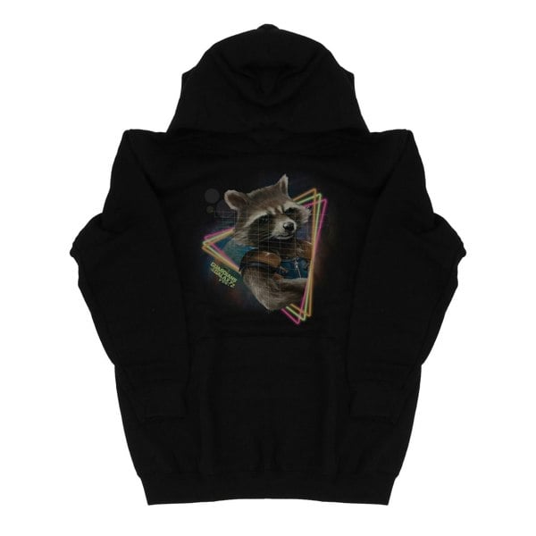 Marvel Boys Guardians Of The Galaxy Neon Rocket Hoodie - Black