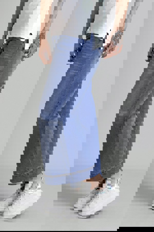 ENORSIA Womens High Waist Denim Culottes