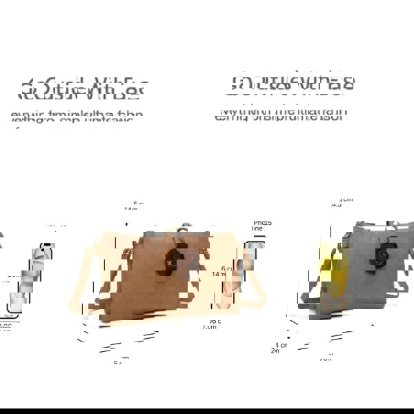 Kitise Big Button Slim Handbag Crossbody Bag