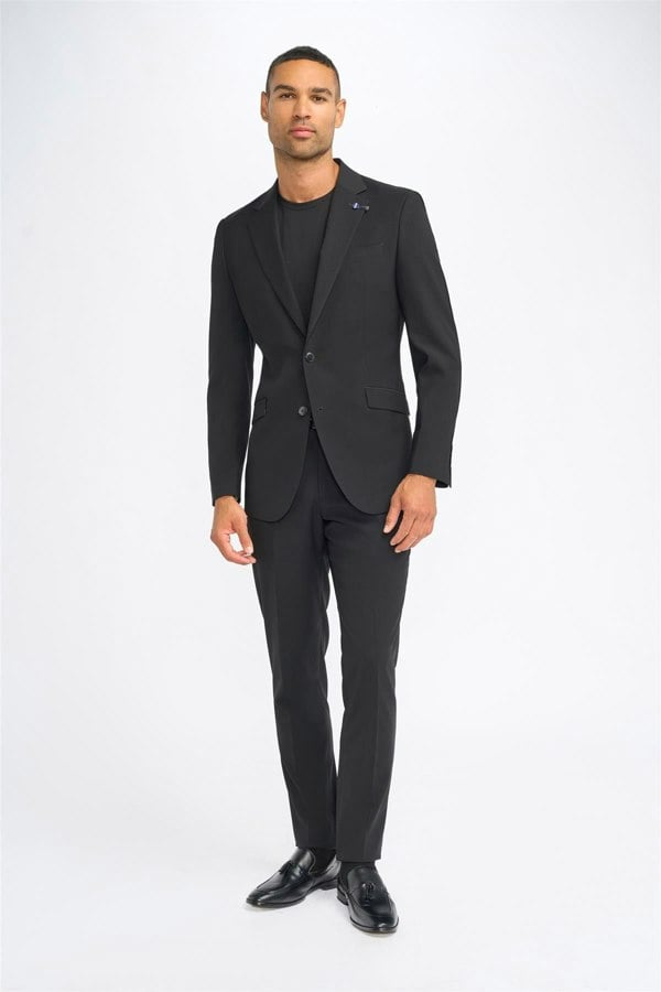 House of Cavani Malibu Black Regular Blazer