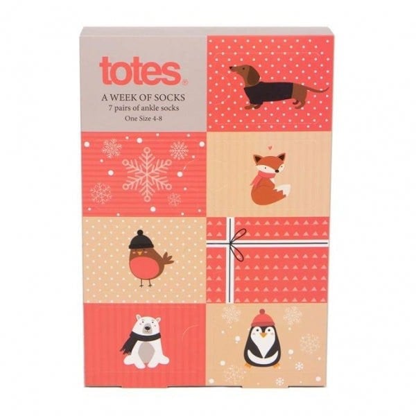 Totes Toasties 7 PACK DAYS OF THE WEEK Womens Cotton Blend Socks Set Multi: One Size