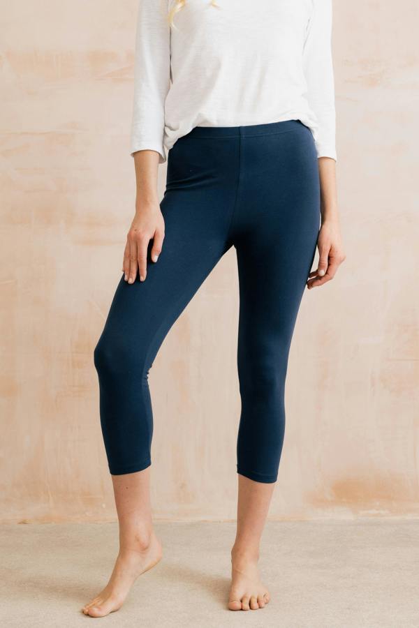 Lily & Me 3/4 Length Cropped Leggings Navy