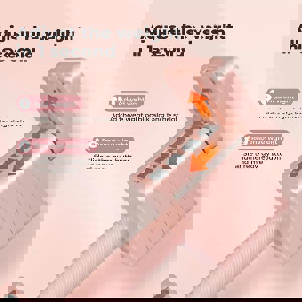 Centra Pair Adjustable Dumbbells Set 2.8KG-10KG Metal Weight Block Home Gym Pink