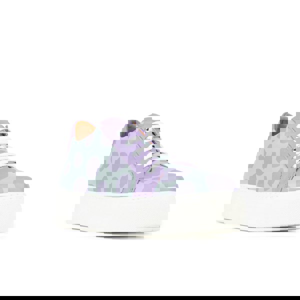 Embassy London Camila - Pastel Polka Dot - Women's white platform trainer in pastel polka dot leather