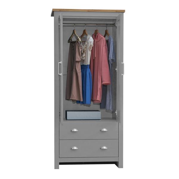 Timber Art Design Lisbon  2 Door 2 Drawer Wardrobe