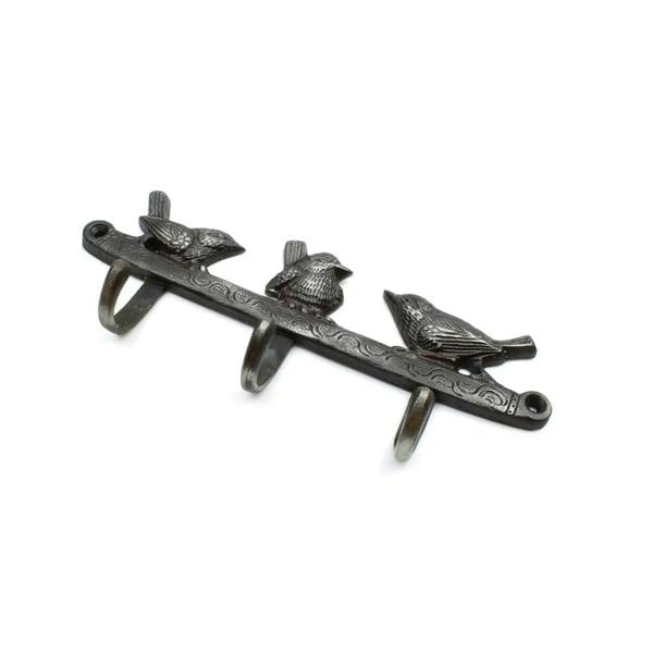 Antique Cast Iron Triple Bird Hooks