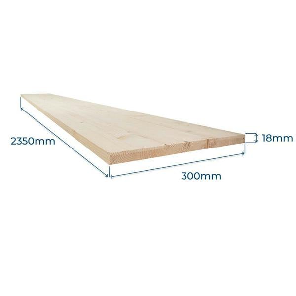 Snowdon Timber Softwood Furniture Board (T) 18mm (W) 300mm (L) 2350mm