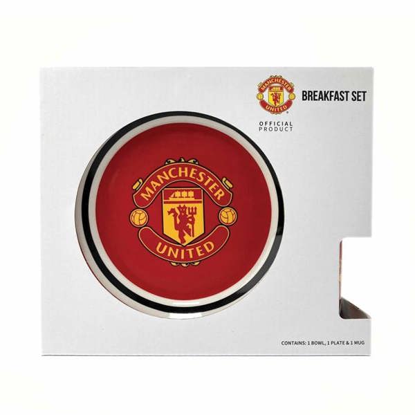 Manchester United FC Core Stripe Breakfast Set, Gift Sets, Sports, Gift