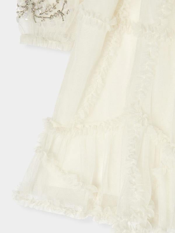 GWD Twyla Long sleeve Mesh Dress Cream