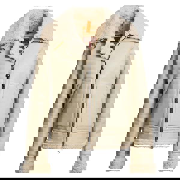 Parajumpers Gialean Special Oat Brown Leather Jacket