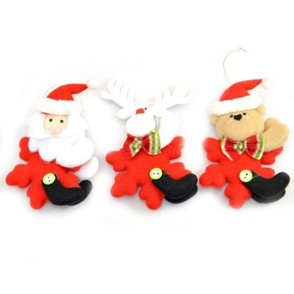 14cm Soft Teddy Novelty Christmas Tree Hanging Decorations, Pack of 3, Indoor Festive Decor image 5