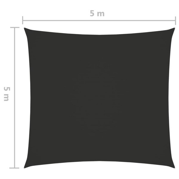 Berkfield Sunshade Sail Oxford Fabric Square 5x5 m Anthracite