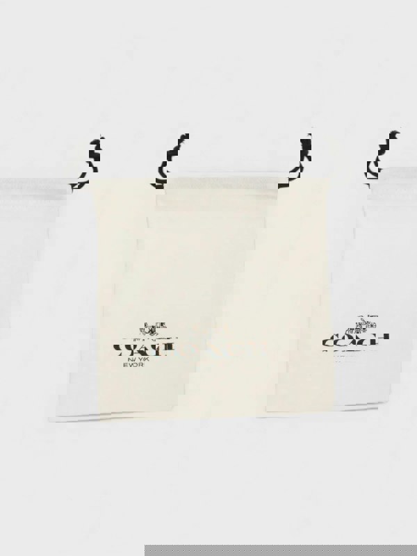 Coach Signature Quilted C Tag Pendant Necklace Metal