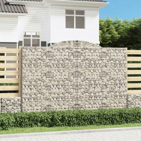 Berkfield Arched Gabion Baskets 3 pcs 300x30x200/220 cm Galvanised Iron