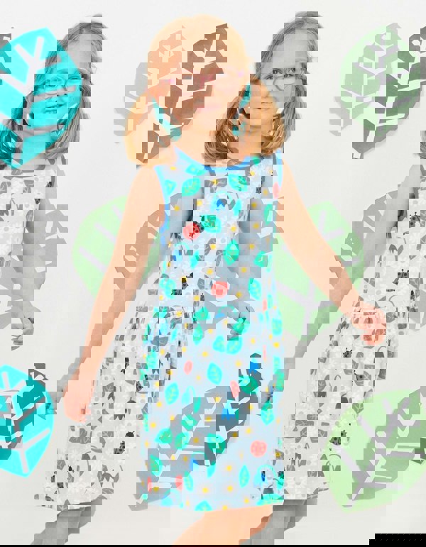 Organic English Garden Print Summer Dress - Toby Tiger UK Retail