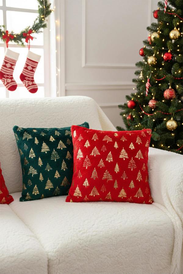 Living and Home Christmas Themed Plush Throw Pillows