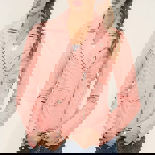 Leather Company Women's Real Leather Brando Style Biker Jacket