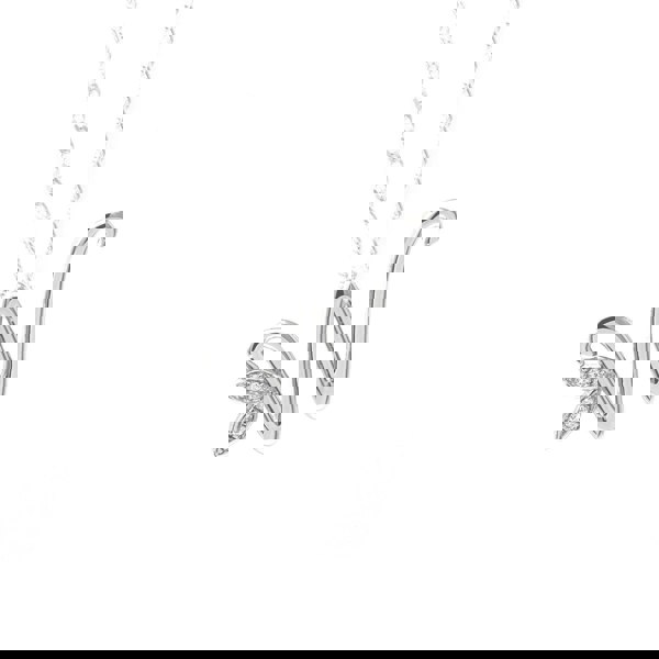 Say It With Winged Diamond Initial Necklace - Sterling Silver