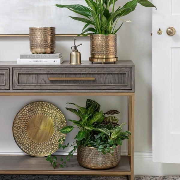 Ivyline Solis Embossed Tray Gold