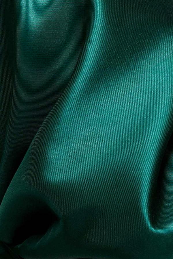 Off Shoulder Back Satin Bow Wrap Crepe Midi Dress - Emerald Green DR4939