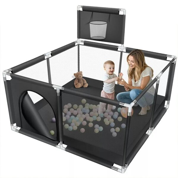 Havendro Baby Playpen Portable Child Safety Yard Activity Center with Basketball l Hoop