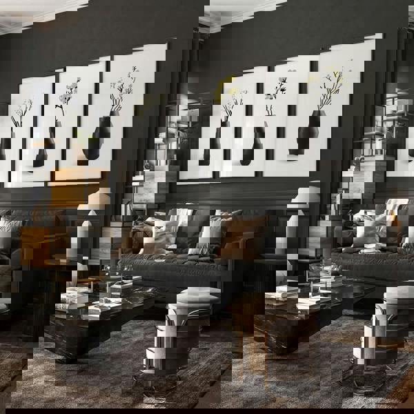 Big Paintings For Living Room | Set of 3 Botanical Wall art Prints