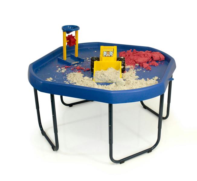 Tuff Tray (100cm), Stand and Water Resistant Cover - Blue Tray, Grey Stand and Blue Cover