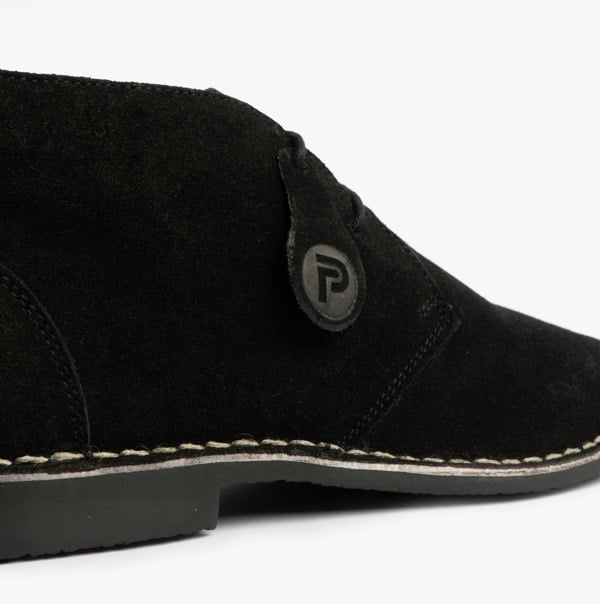 Popps VESPA Unisex Desert Boots Black