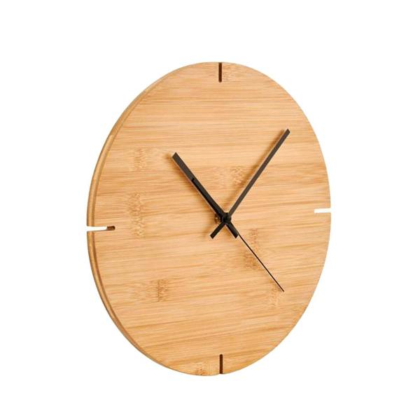 MidOcean Esfere Bamboo Round Wall Clock - Wood - 