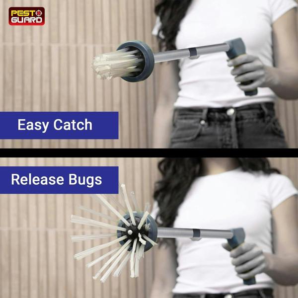 PEST GUARD Foldable Spider Catcher 83cm - Long Handle Insect & Bug Catcher Tool – Humane Spiders Grabber for Home Use