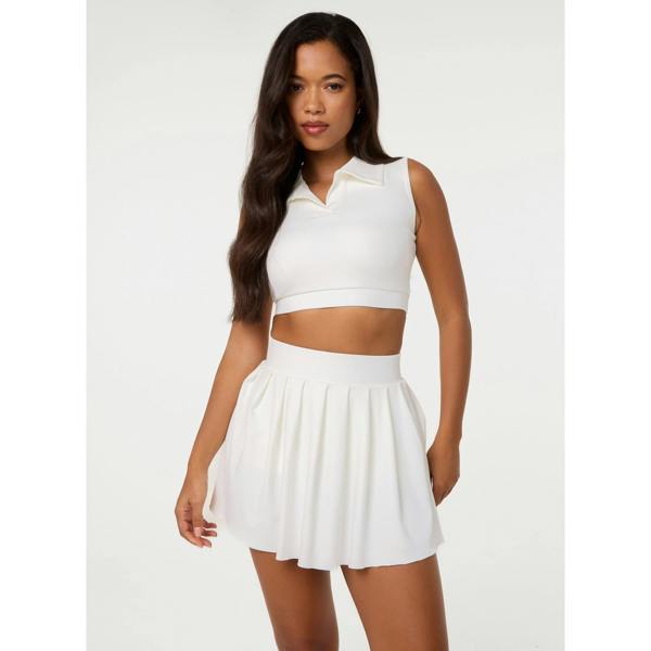 Pink Vanilla Collar Active Crop Top