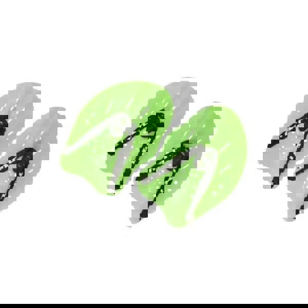 Maru Hand Paddles: neon green with black straps, white text, lightweight polypropylene