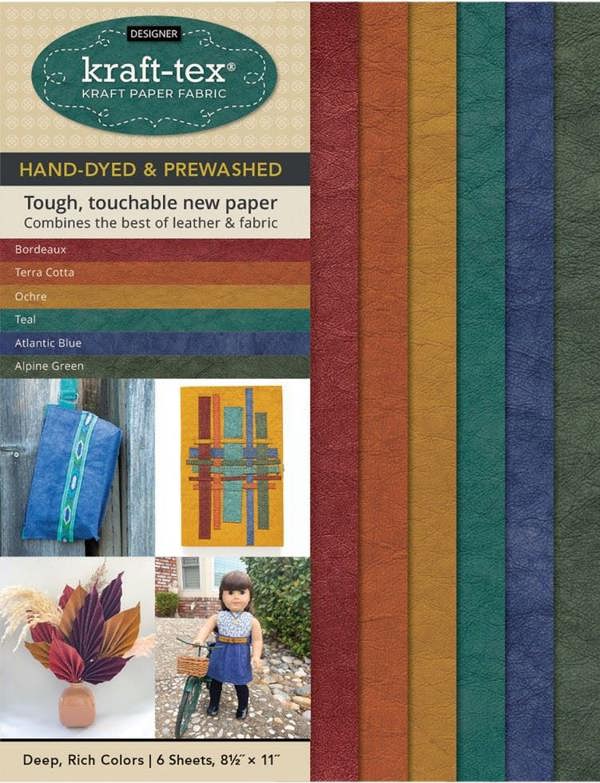 kraft-tex Designer Sampler 6 Deep, Rich Colors Hand-Dyed & Prewashed