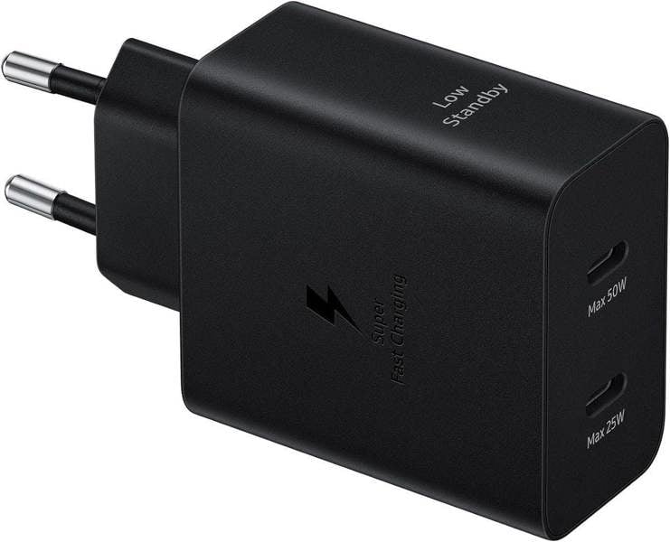 Samsung 50W USB C Mains Charger with 5 Amp Type C Cable Black EU Plug - EF-T5020XBEGWW