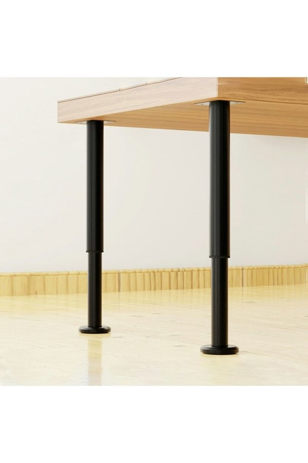 Living and Home 4 Pcs Adjustable Carbon Steel Heavy Duty Furniture Support Legs with Rubber Pads for Coffee Table Chair (25-45.5cm)