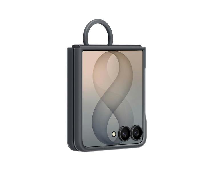 Samsung Galaxy Z Flip 8 6.9" Silicone Case with Ring and Magnet Graphite - EF-EF776CBEGWW