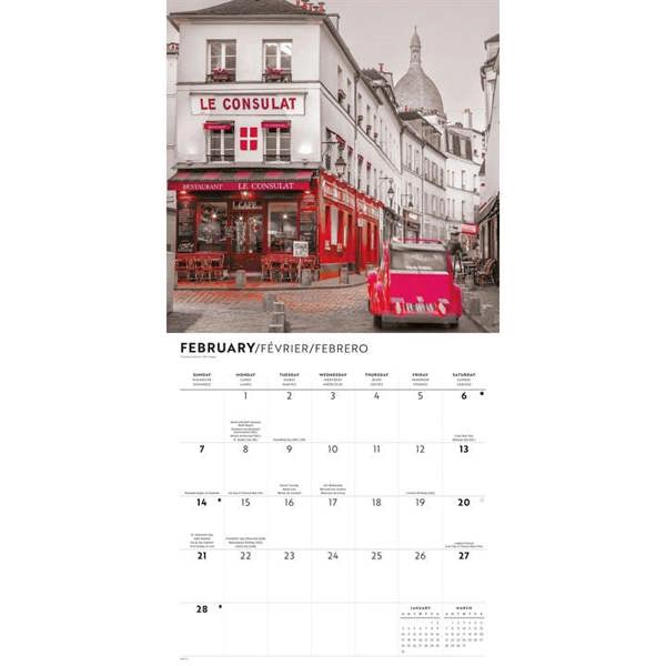 Paris Lux Calendar 2027, Wall Calendars, Month To View, Travel, Gift