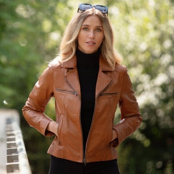 Ashwood 'Eva' Ladies  Ashwood Leather Biker Jacket: AWL-1991