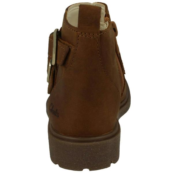Clarks Girls Clarks Zip Fastened Ankle Boots With Studded Strap Astrol Trim T