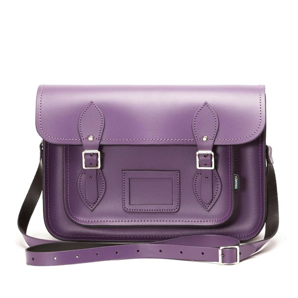 Zatchels Handmade Leather Satchel - Purple