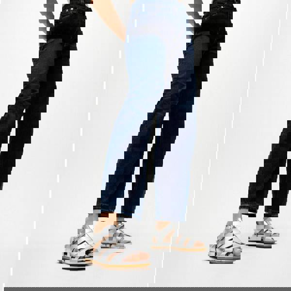 FitFlop FitFlop GRACIE LEATHER Womens Ankle Strap Sandals Silver