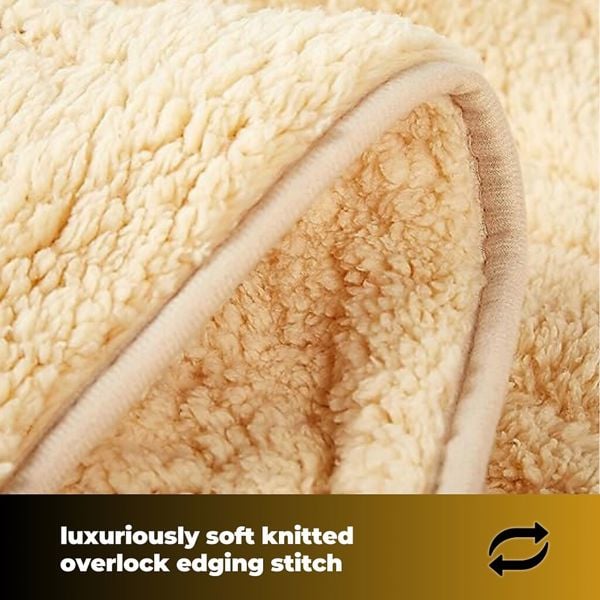 Cozy Night Electric Heated Throw Blanket - 9 Heat Settings & 9 Timer Settings Machine Washable - Luxurious Sherpa Fleece Sand