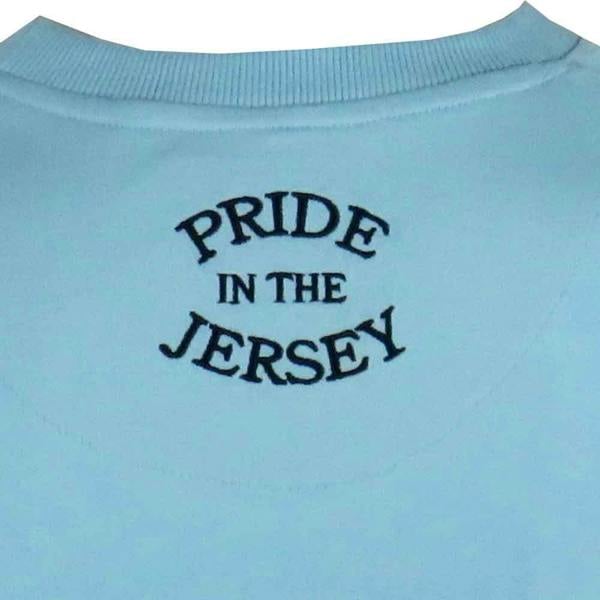 Vintage Varsity Rugby T-Shirt Retro Sky Neck