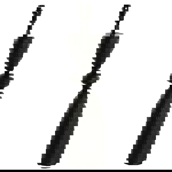 Large 70's Inspired Hammered Metal Base in Black