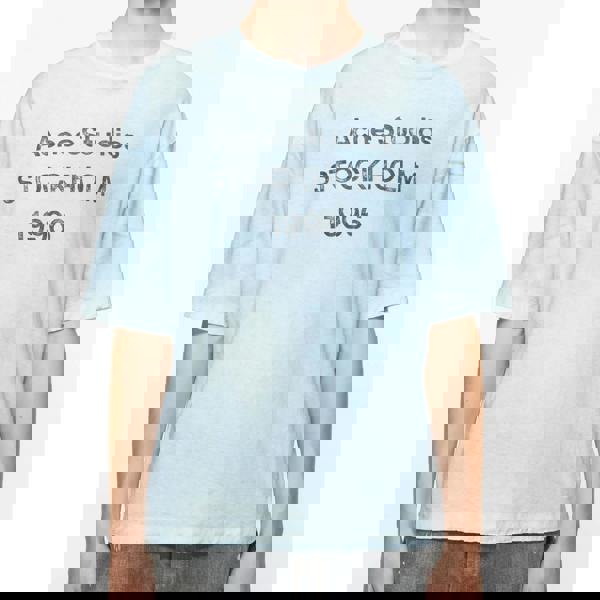 Acne Studios Logo T-Shirt   in  Blue