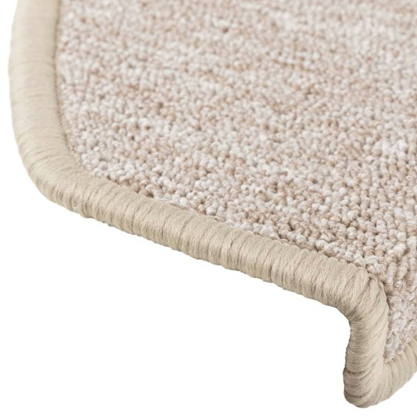 Berkfield Carpet Stair Treads 15 pcs Taupe 65x24x4 cm